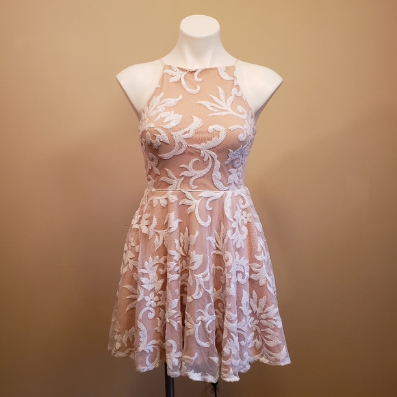 Jodi Kristopher Spaghetti Strap Sequined Dress 5 - Picture 1 of 7